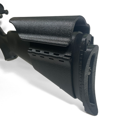 Adjustable cheek riser included in Level 2 kit for improved cheek weld and scope alignment